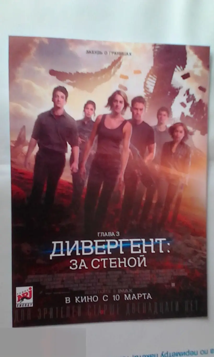 Флаер листовка Дивергент, глава 3: За стеной