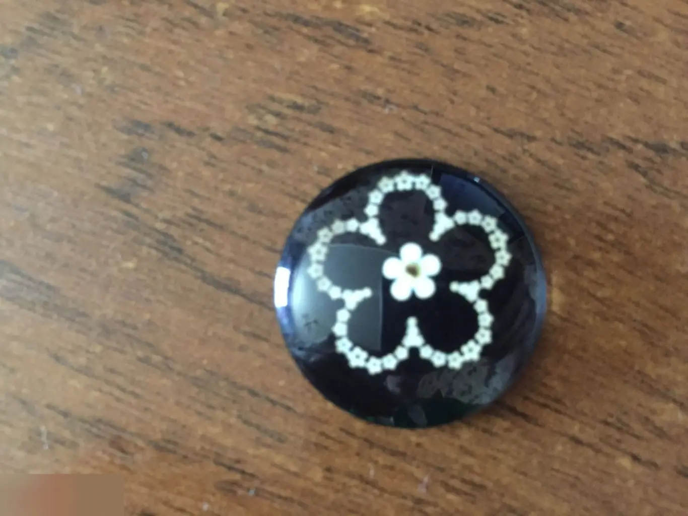 Цветок 24-25 мм стеклянный кабошон для украшений