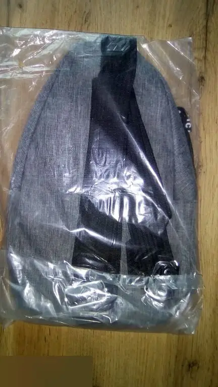 Сумка мужская через плечо серая 3