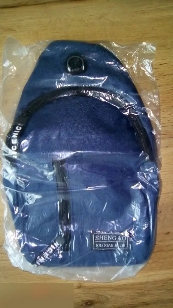 Сумка мужская через плечо синяя 2