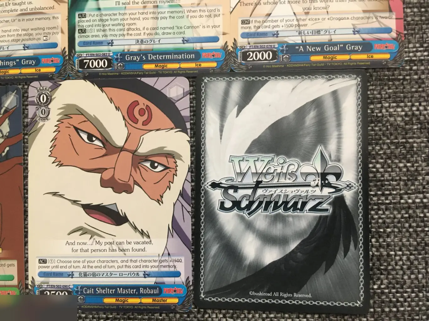 Fairy Tail Хвост Феи Фейри Тейл 19 коллекционных карточек Wei? Schwarz 1