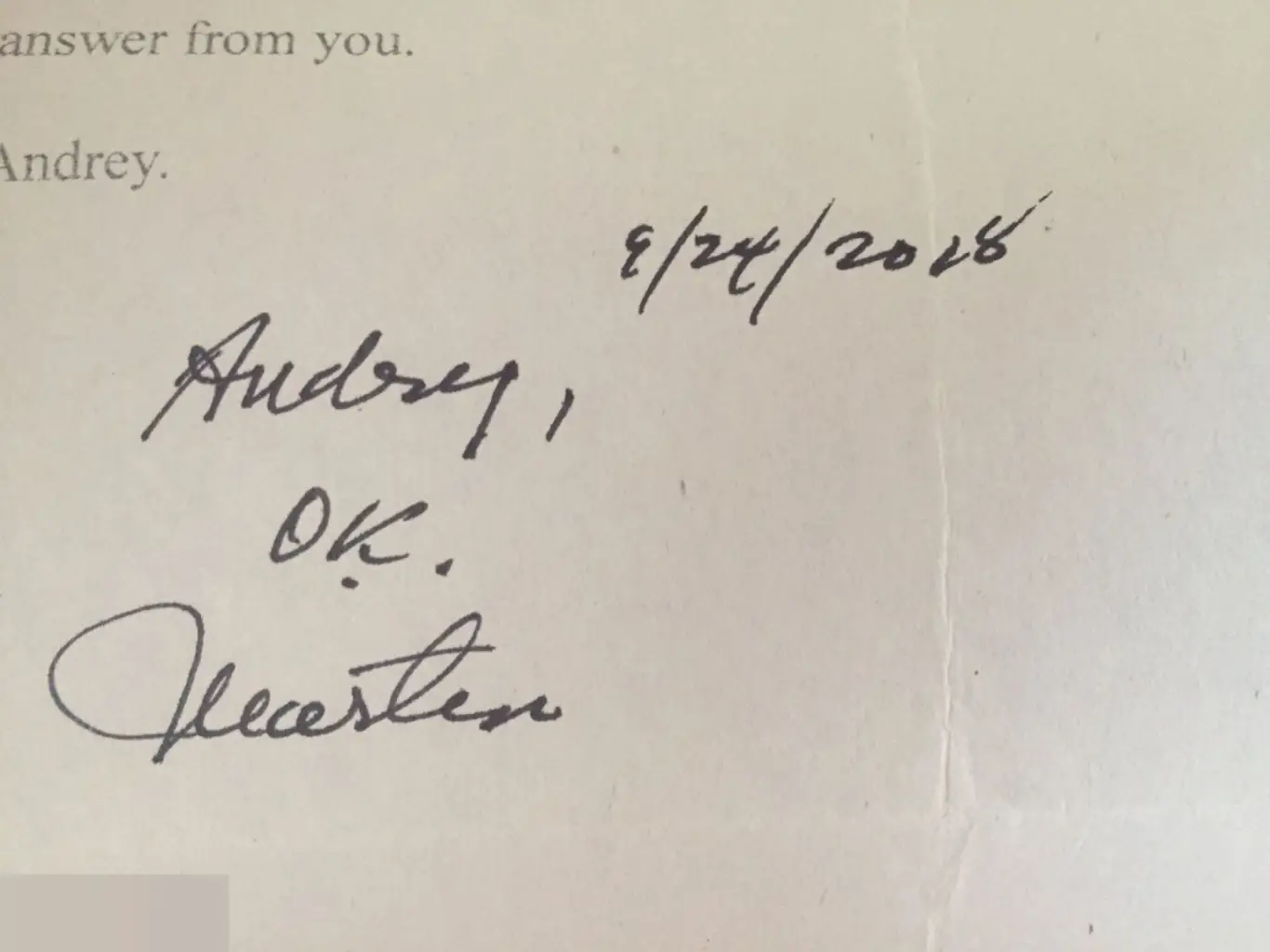 Мартин Шин записка и конверт