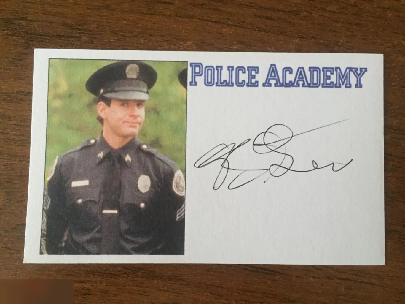 Стив Гуттенберг автограф Полицейская академия