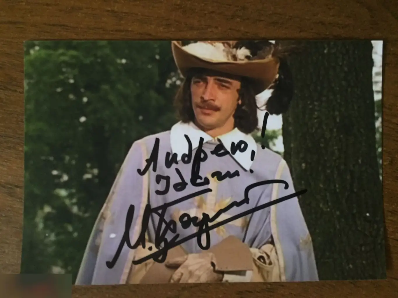 Михаил Боярский автограф на фото