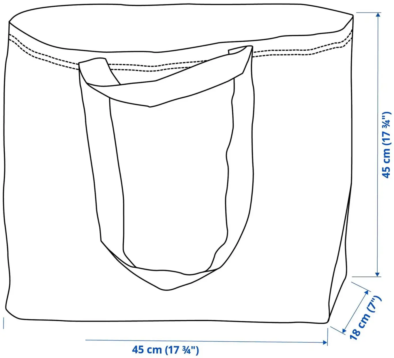 Ikea Икеа сумка 18х45х45 см 36 литров новая 1