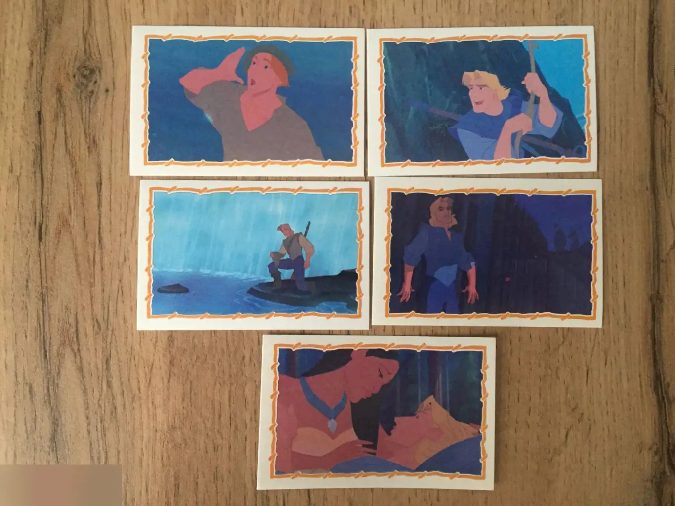 Pocahontas Покахонтас 5 коллекционных наклеек Panini Италия