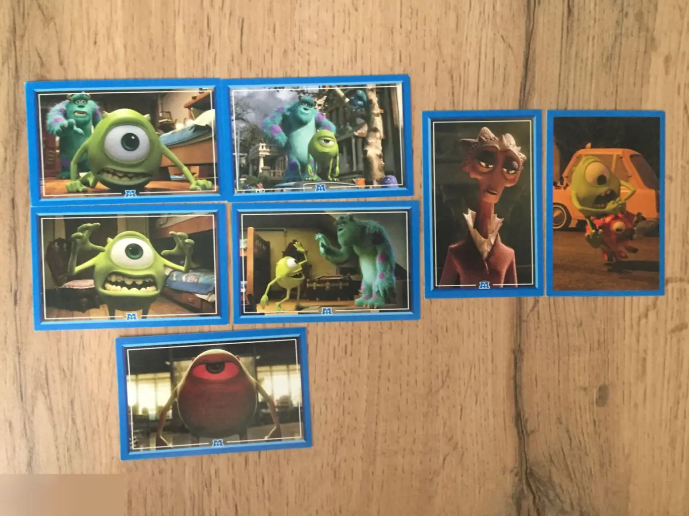 Monsters University Университет монстров 7 коллекционных наклеек Panini Италия