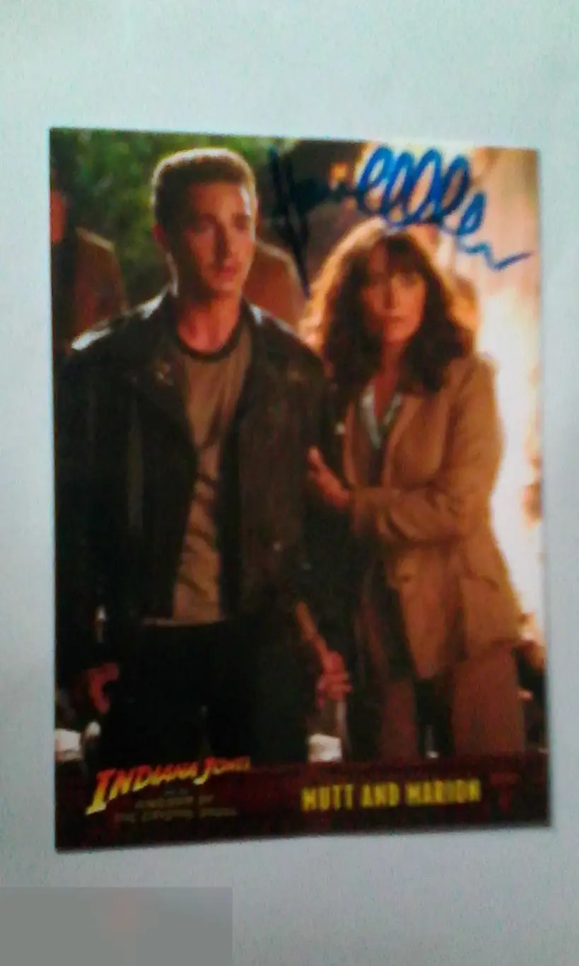 Карен Аллен автограф на карточке Индиана Джонс