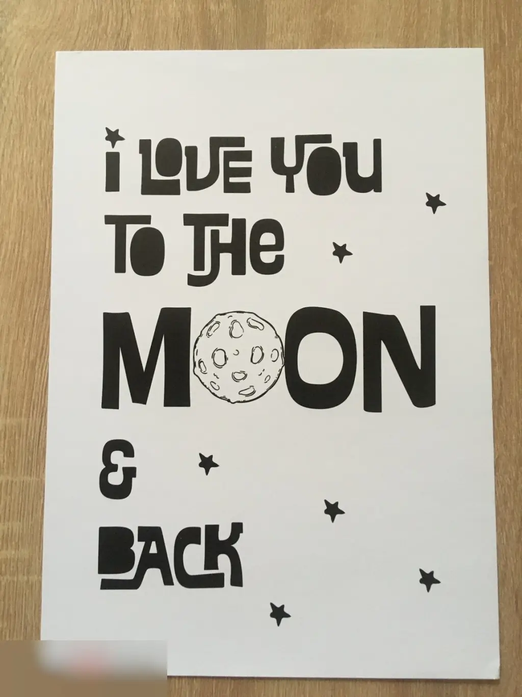 I love you to the moon & back постер плакат 21х30 см