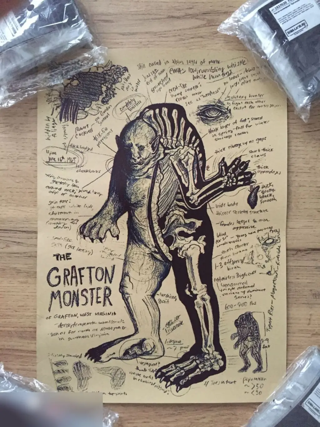 The Grafton Monster Графтонское чудовище постер плакат 21х30 см