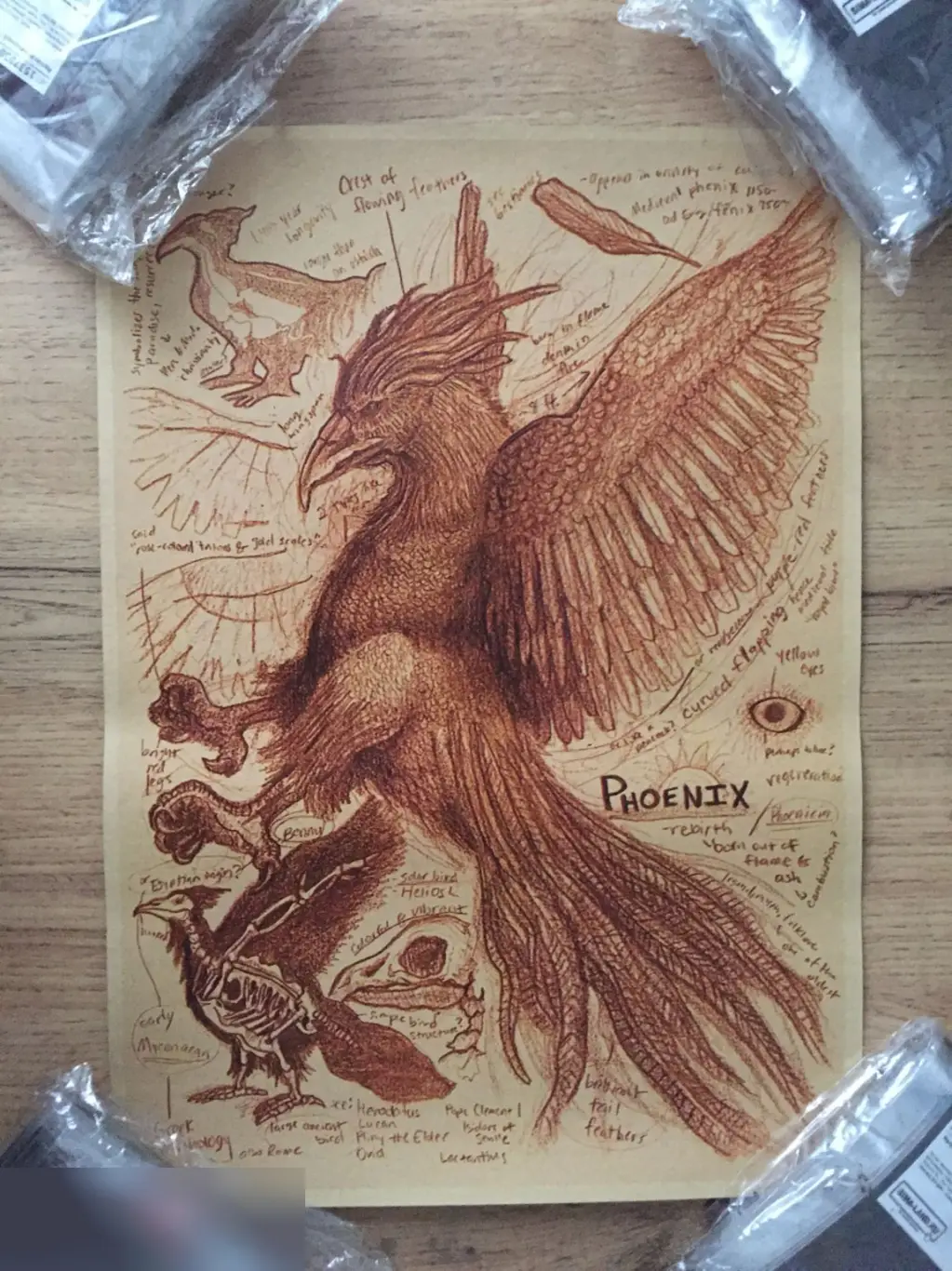 Phoenix Феникс постер плакат 21х30 см