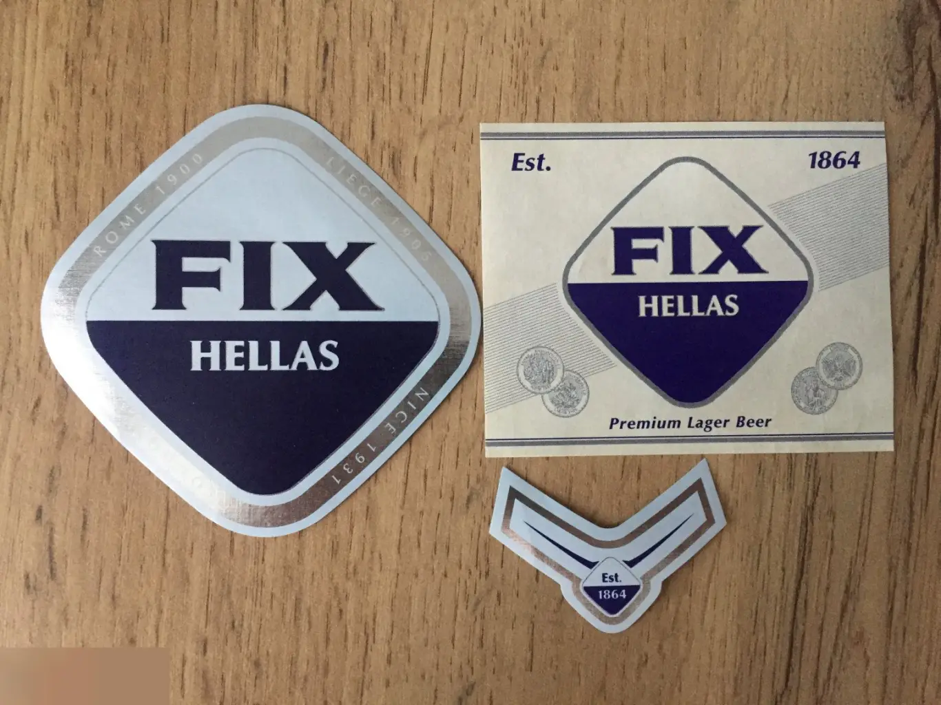 Fix Hellas Греция пивные этикетки 3 штуки