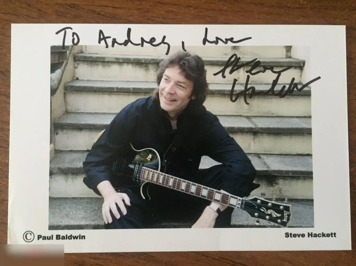 Стив Хэкетт автограф на фото