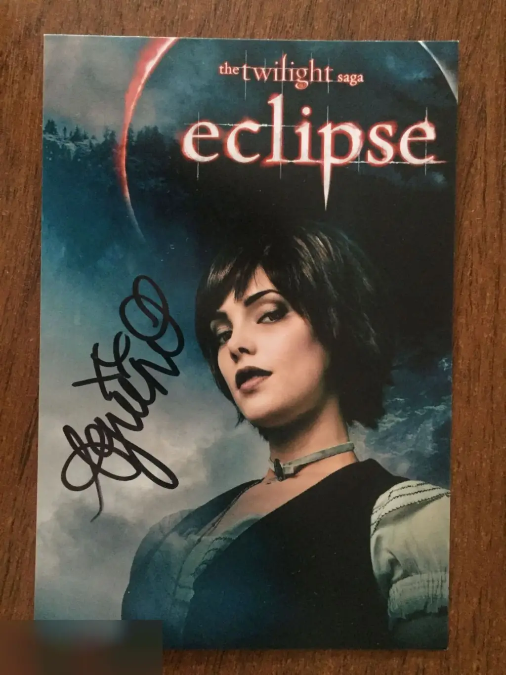 Эшли Грин автограф на фото Сумерки. Сага. Затмение