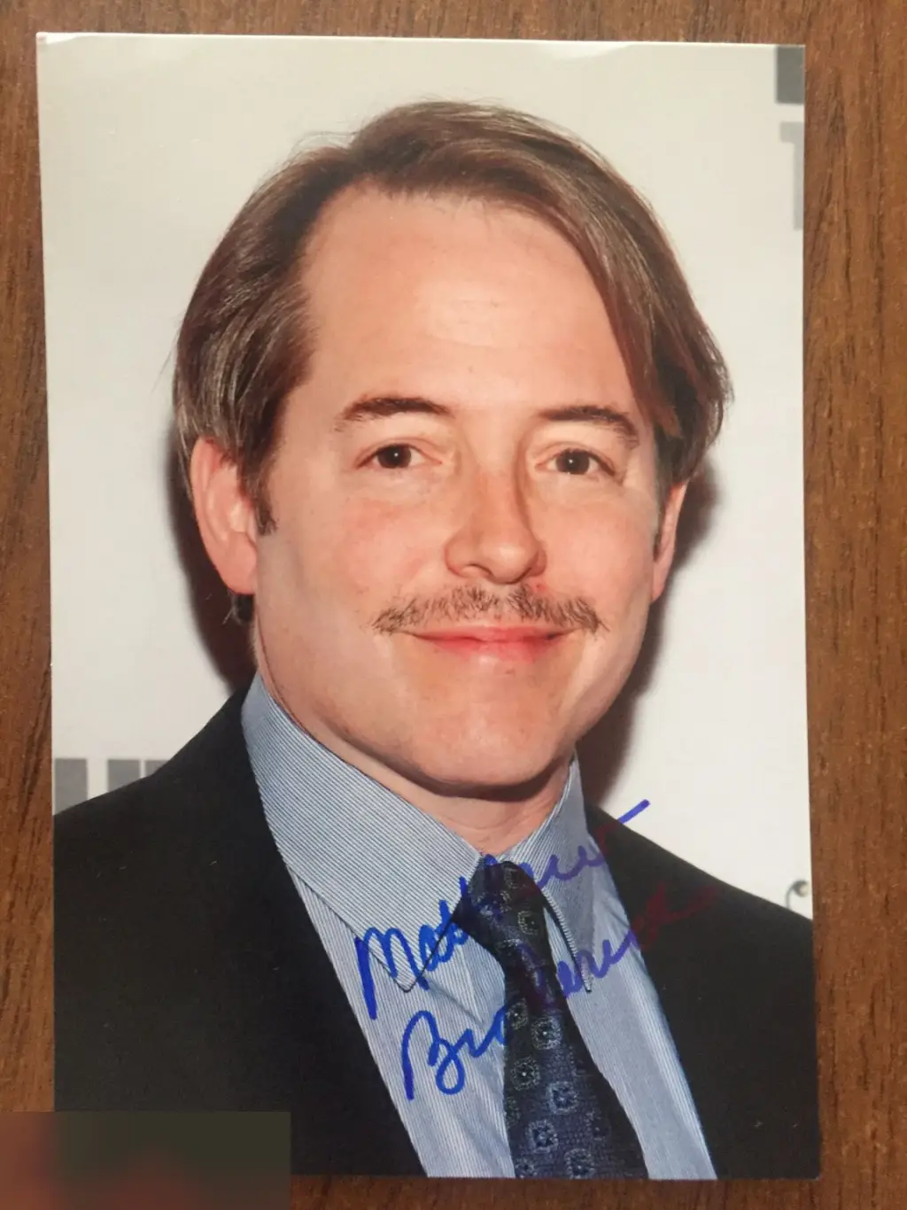 Мэттью Бродерик автограф на фото