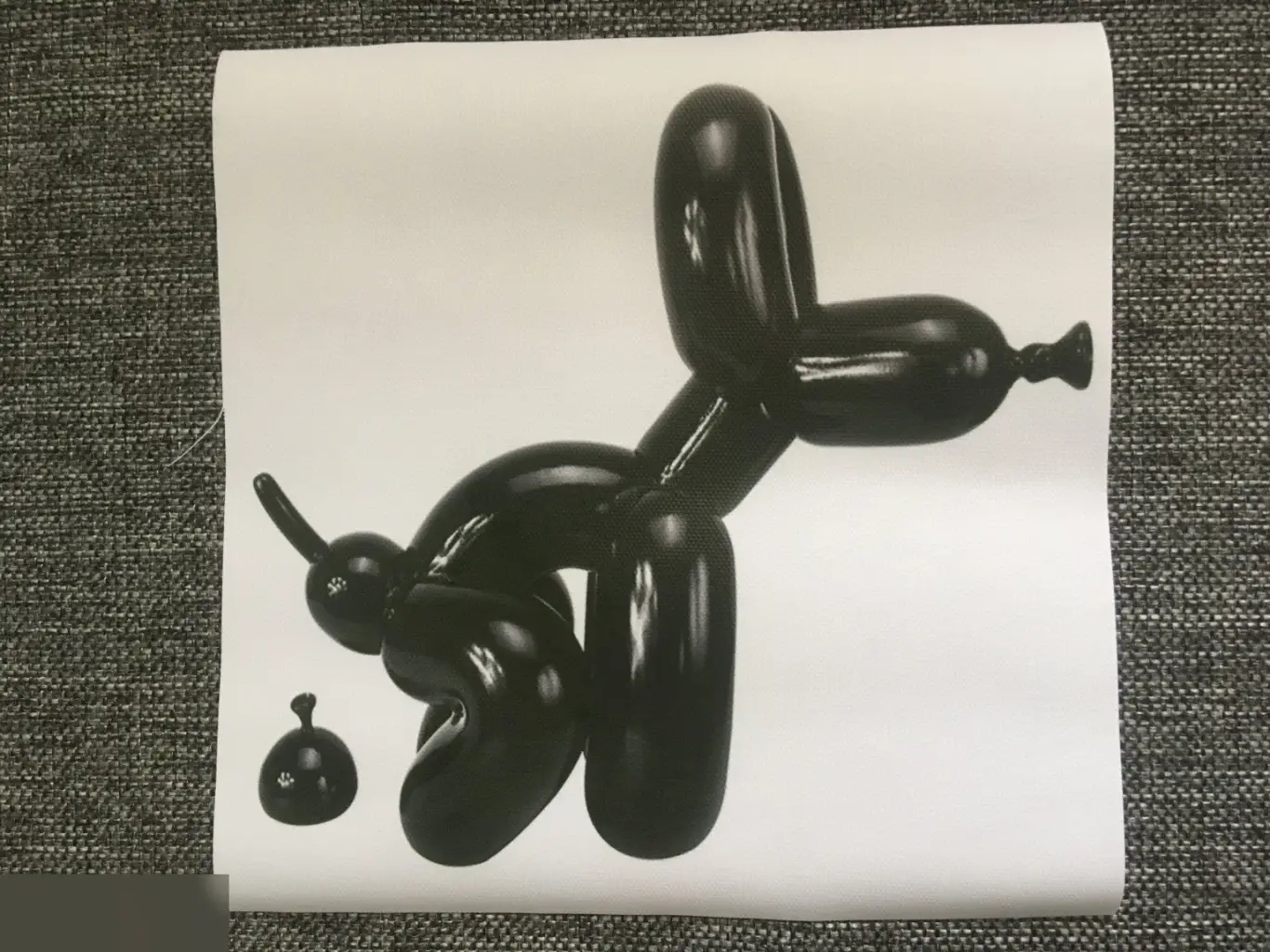 Воздушный шар собака холст 20 см без подрамника