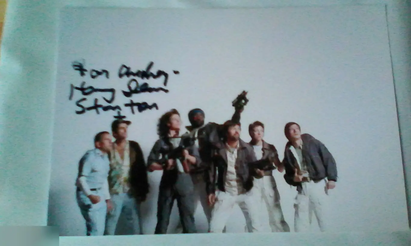 Гарри Дин Стэнтон автограф на фото Чужой