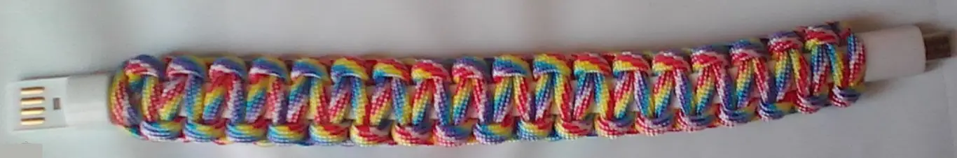 Кабель-браслет из паракорда Micro USB
