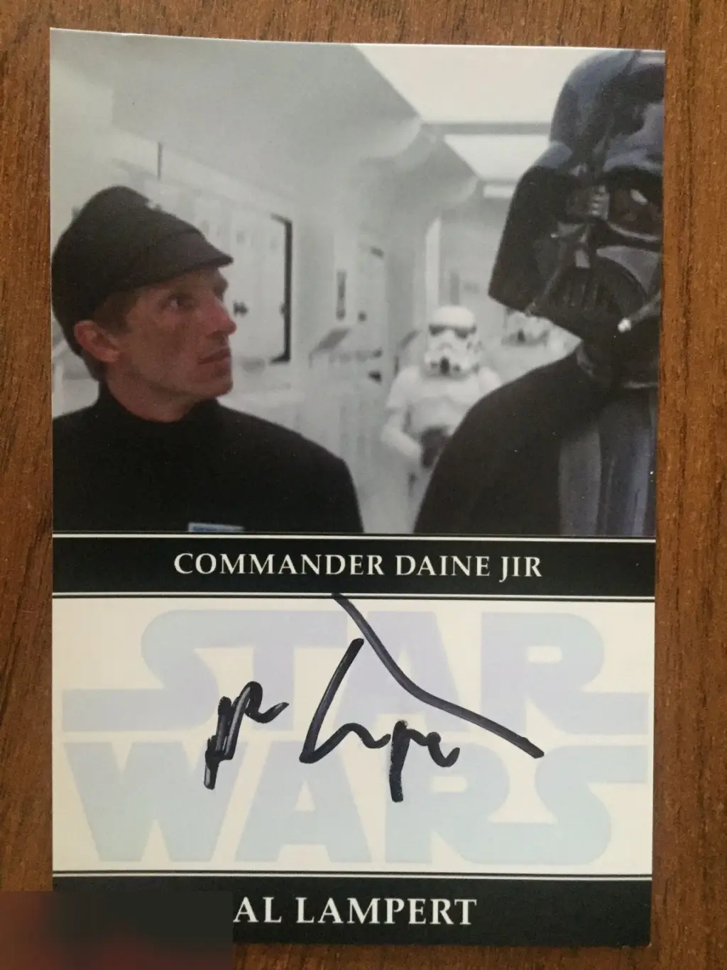 Аль Ламперт автограф на фото Звёздные Войны