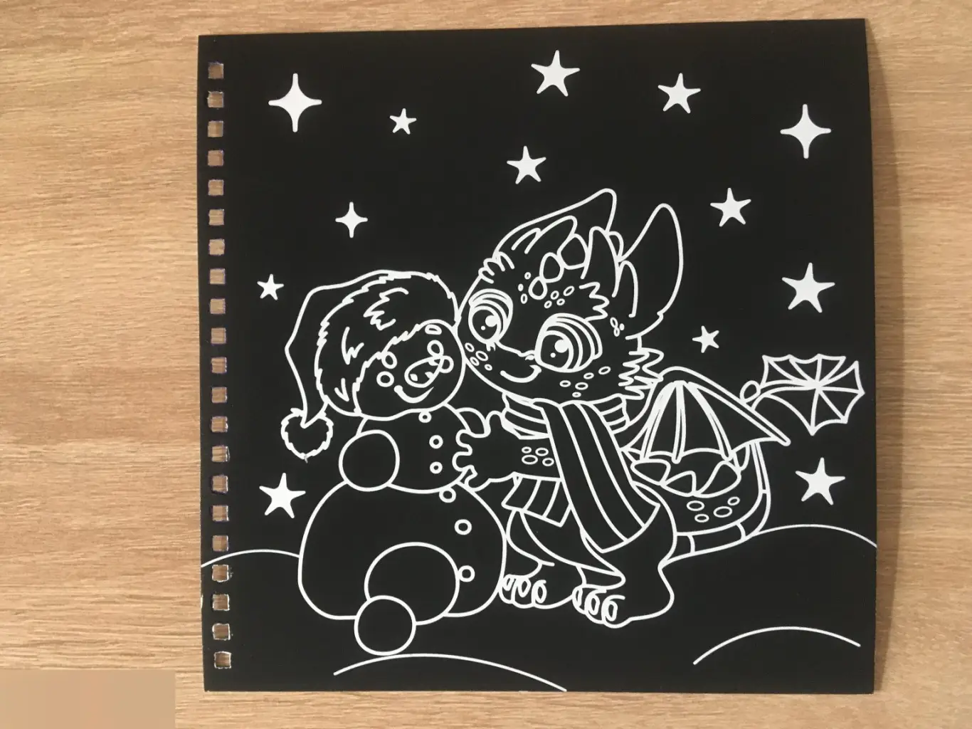 Гравюра дракон 19х19 см