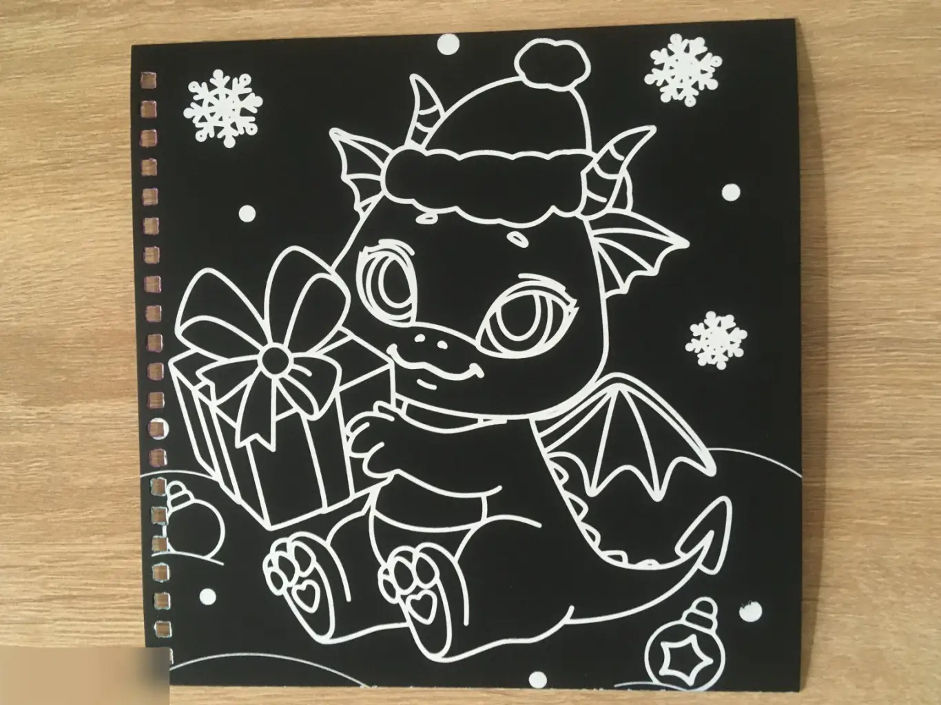 Гравюра дракон 19х19 см