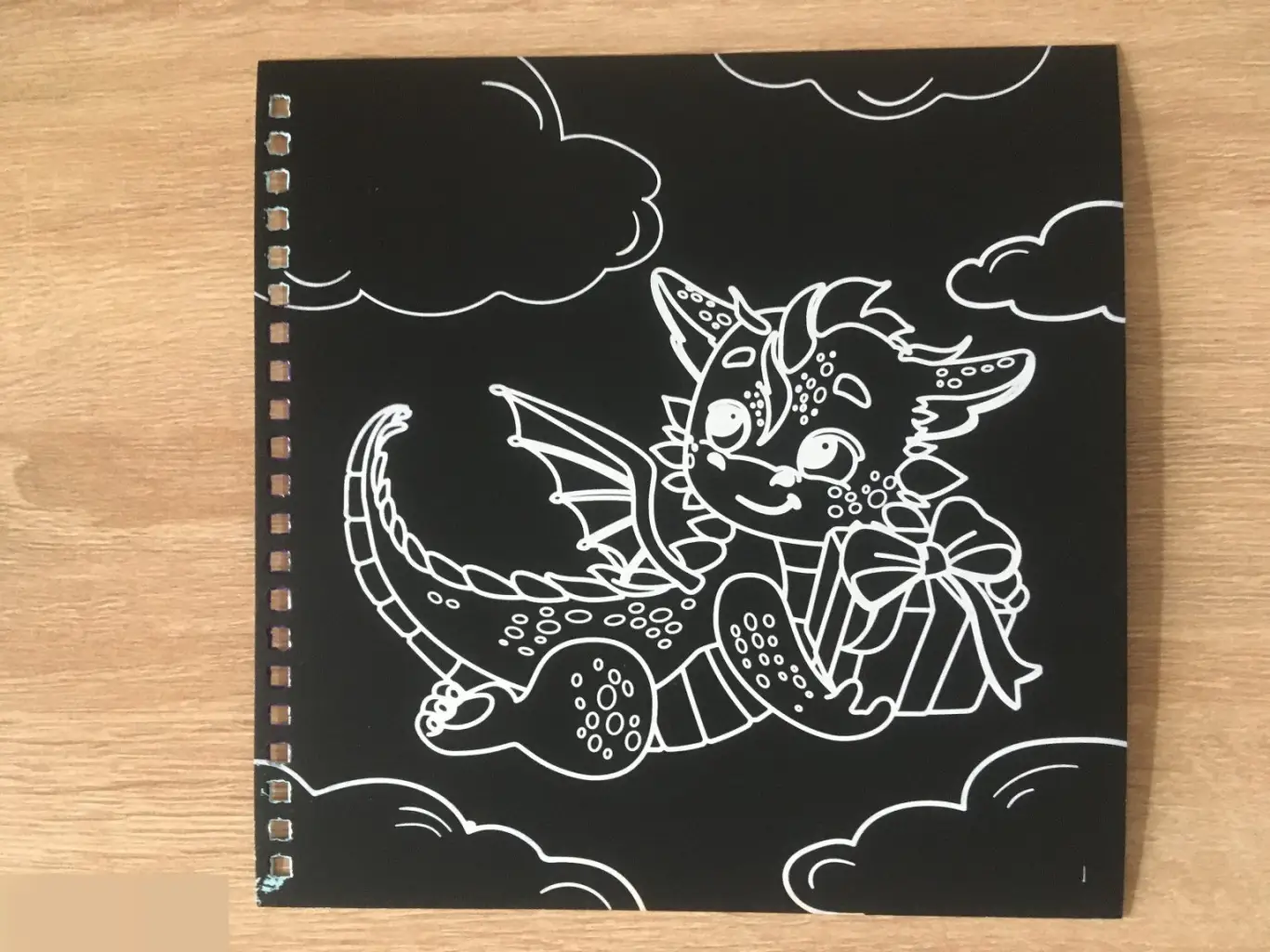 Гравюра дракон 19х19 см