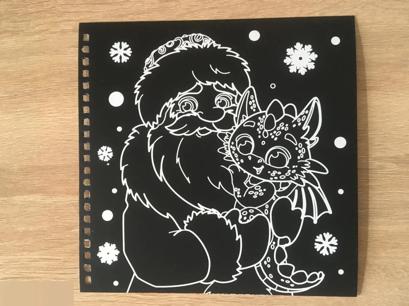 Гравюра дракон 19х19 см