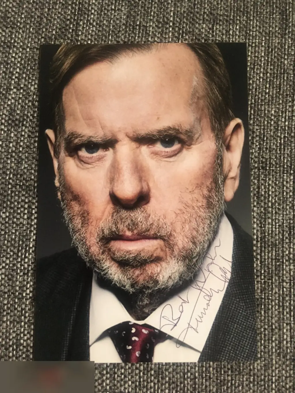 Тимоти Сполл автограф на фото