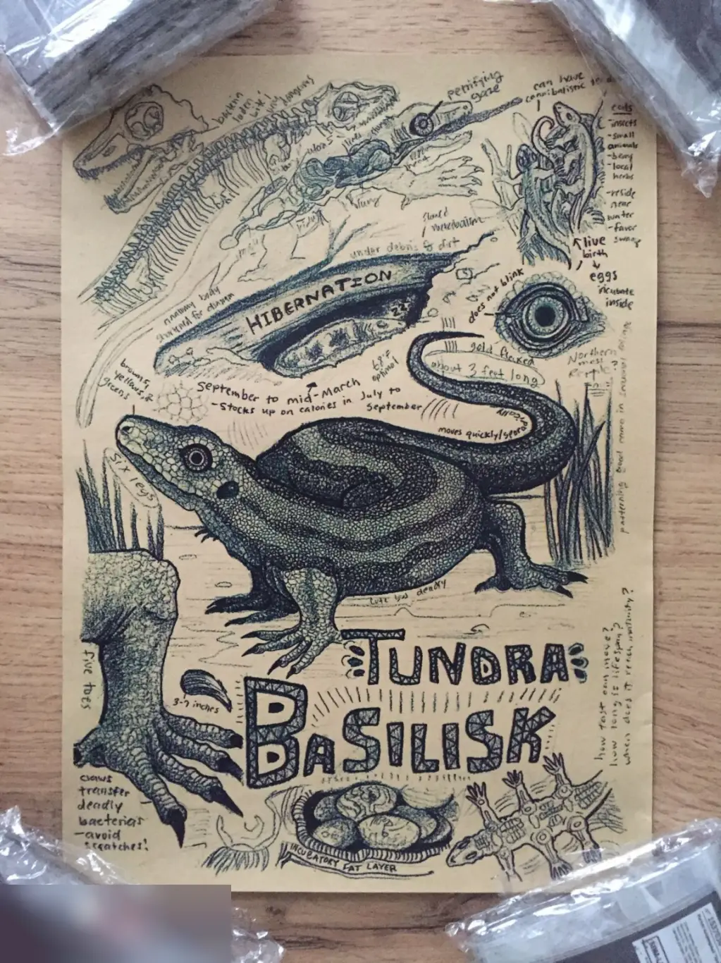 Tundra Basilisk постер плакат 21х30 см