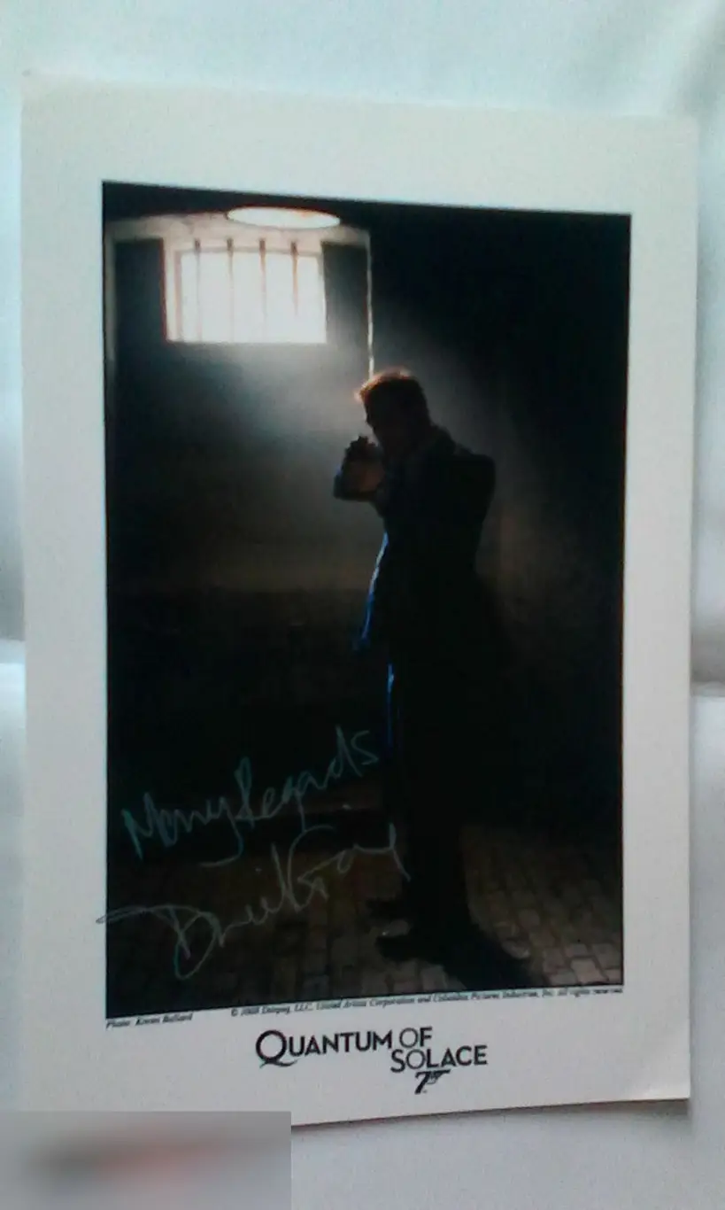 Дэниел Крэйг напечатанный автограф принт