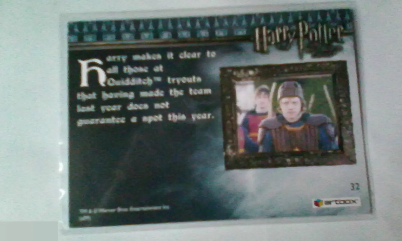 Руперт Гринт автограф на карточке Гарри Поттер 1