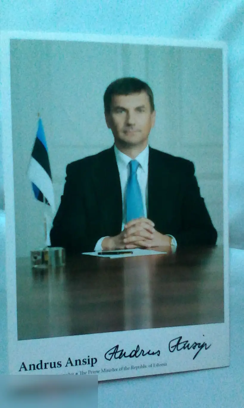 Андрус Ансип автограф
