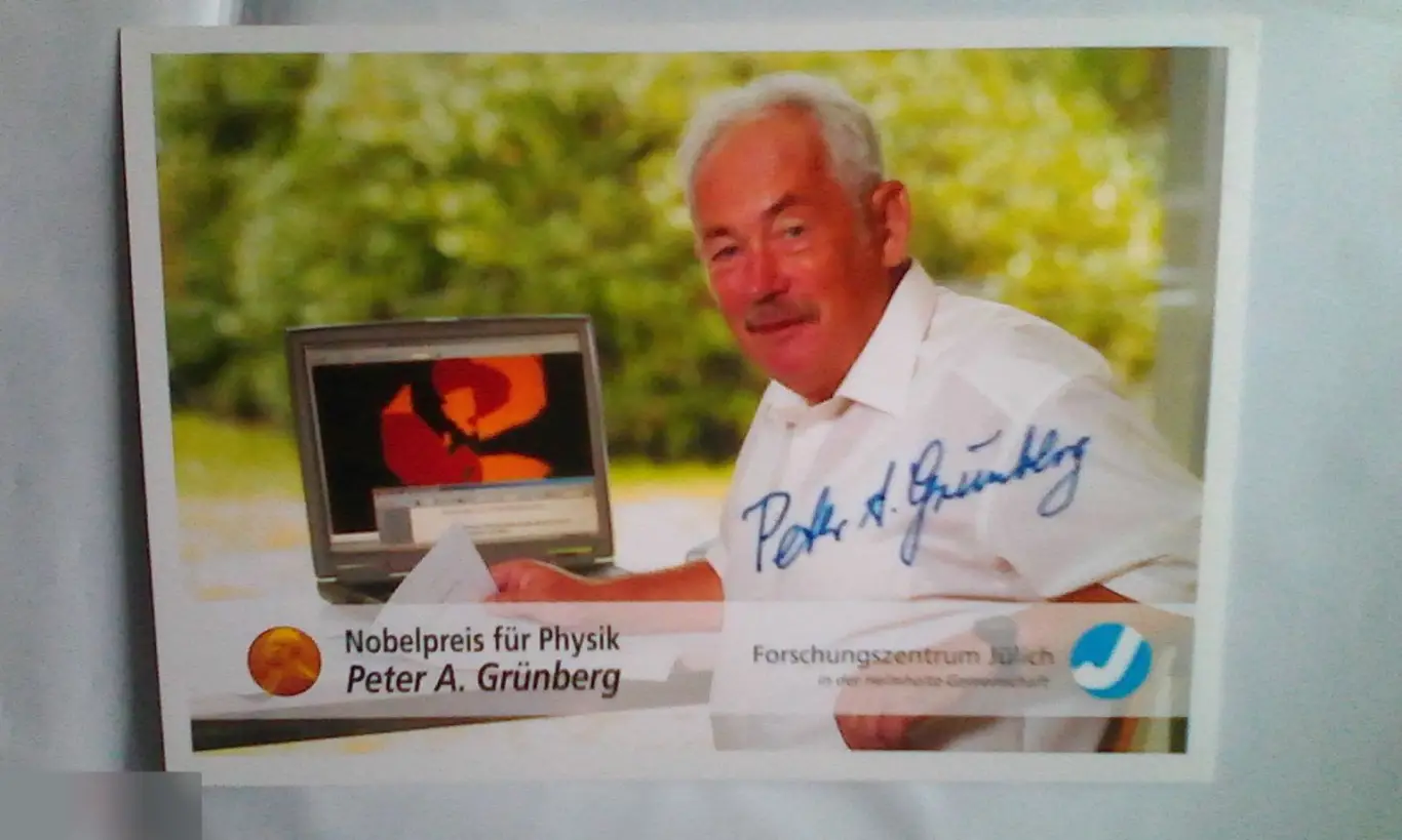 Петер Грюнберг автограф