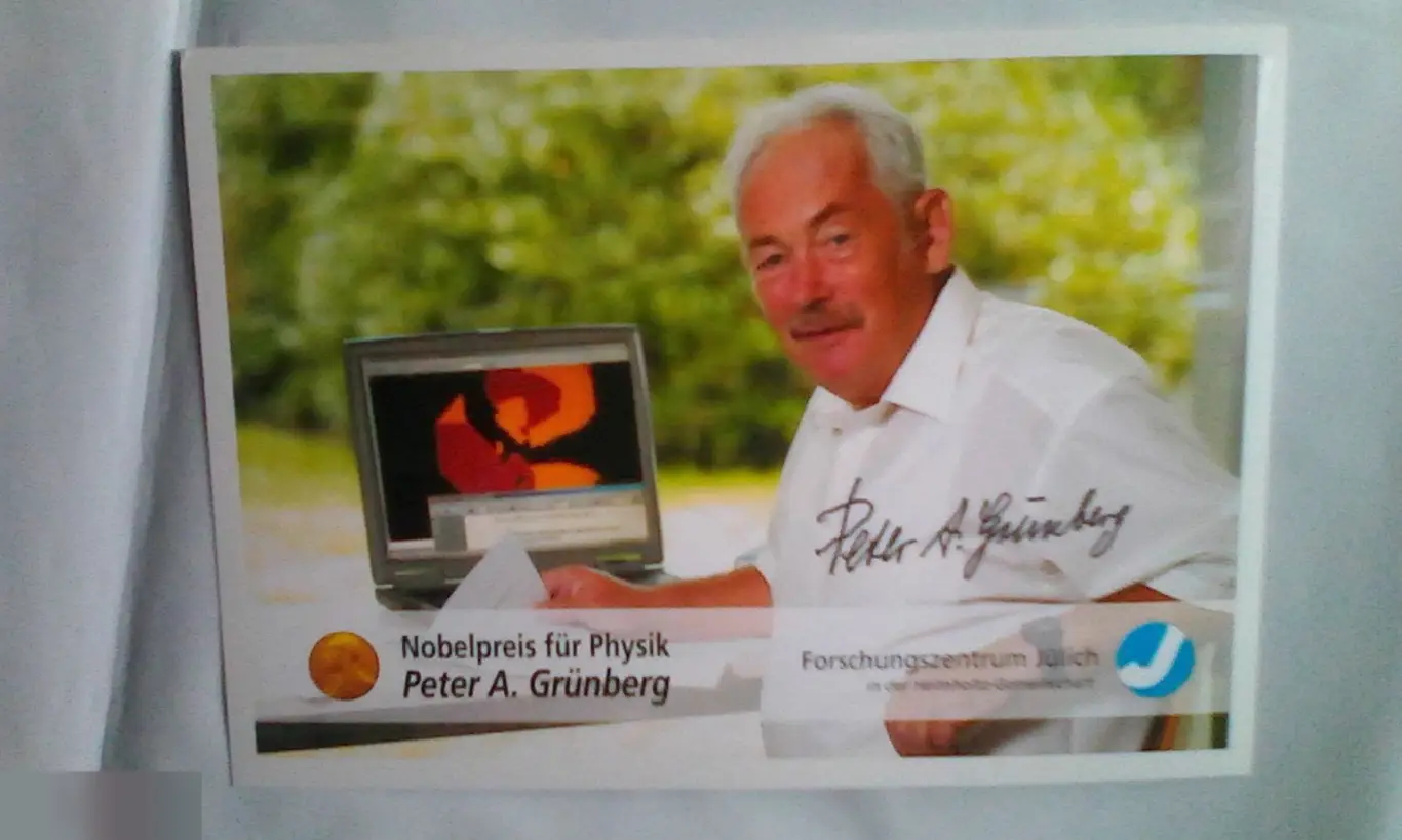 Петер Грюнберг автограф
