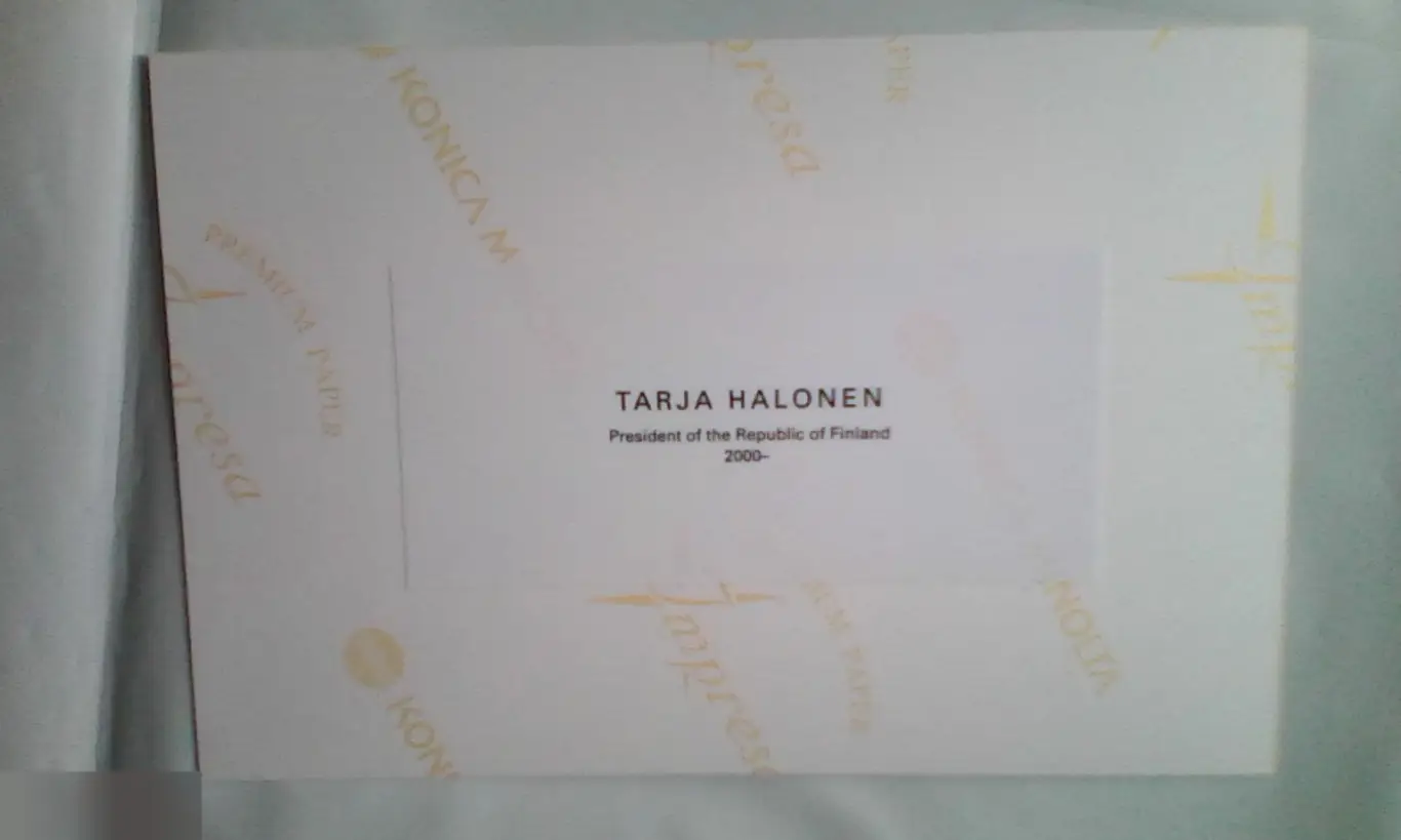 Тарья Халонен напечатанный автограф принт 1