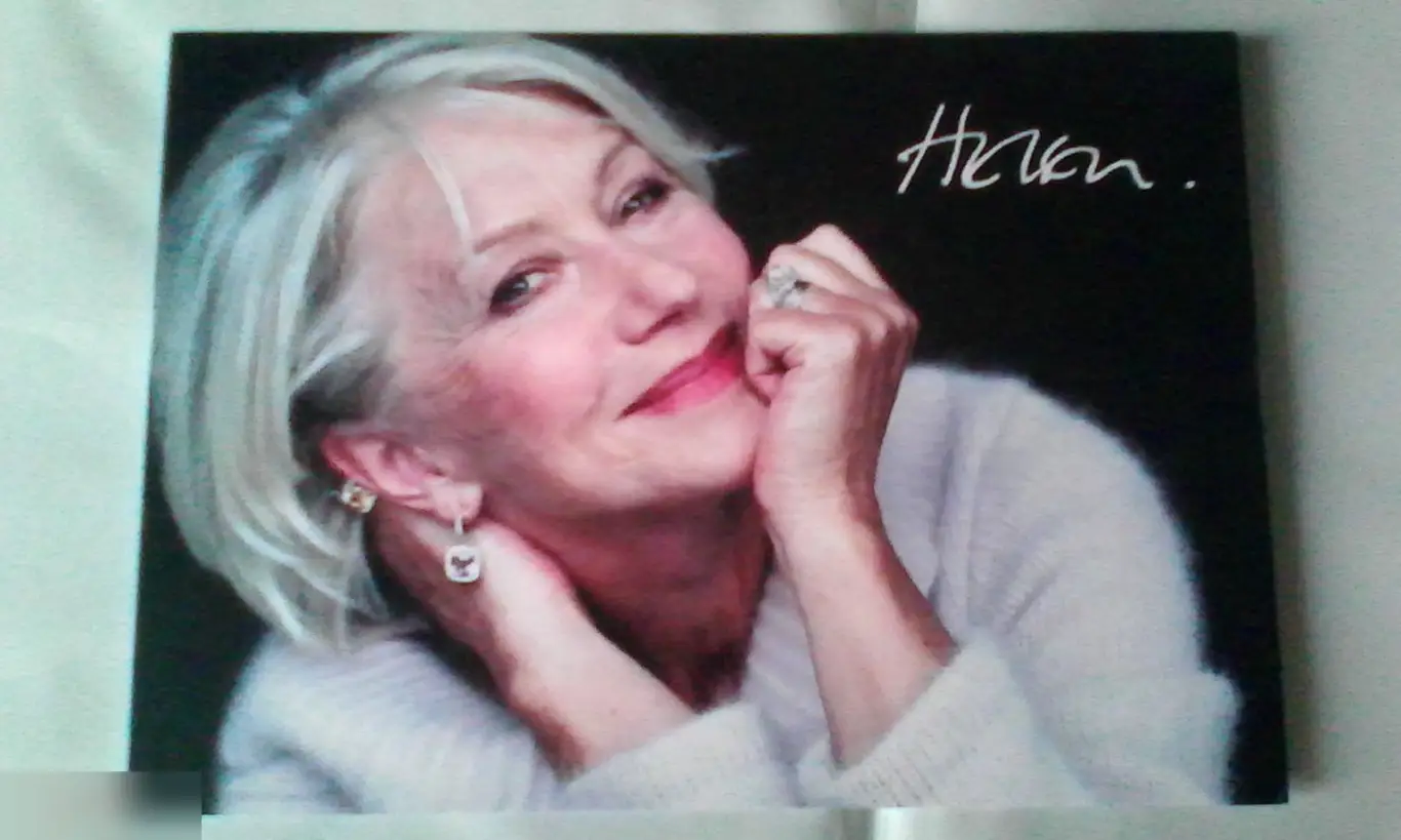 Хелен Миррен напечатанный автограф принт