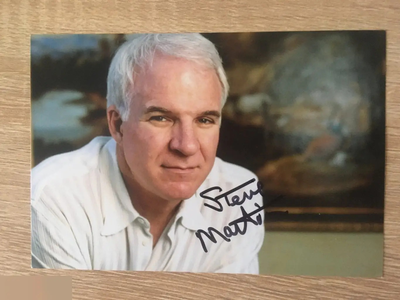 Стив Мартин автограф на фото