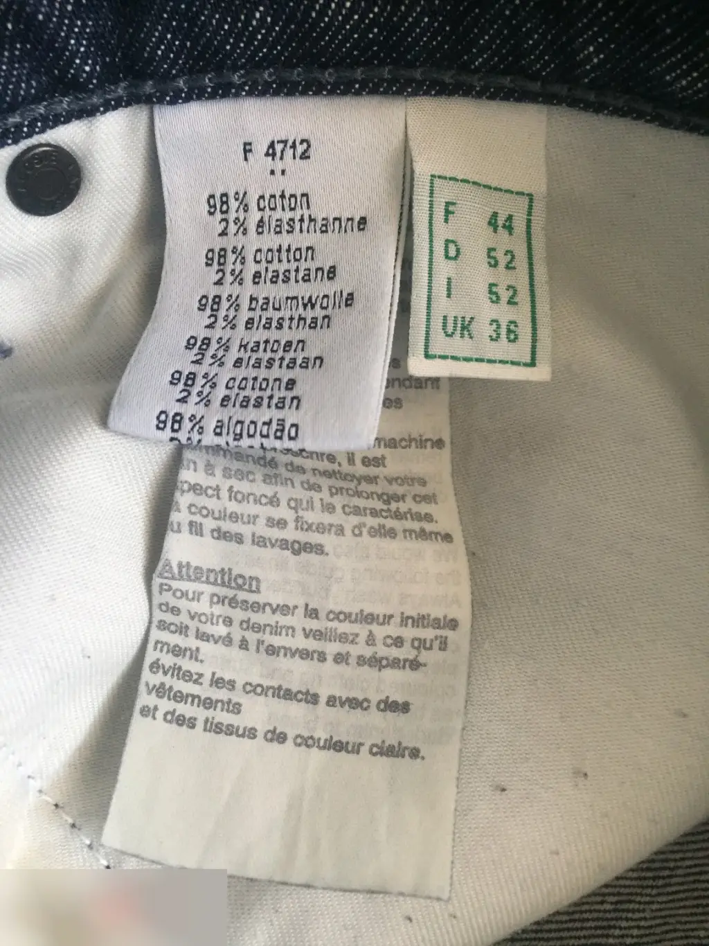 Джинсы мужские Lacoste размер F44 D52 I52 UK36 б/у 6