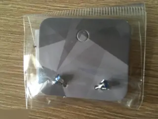 Серьги пусеты искусственный фианит круг