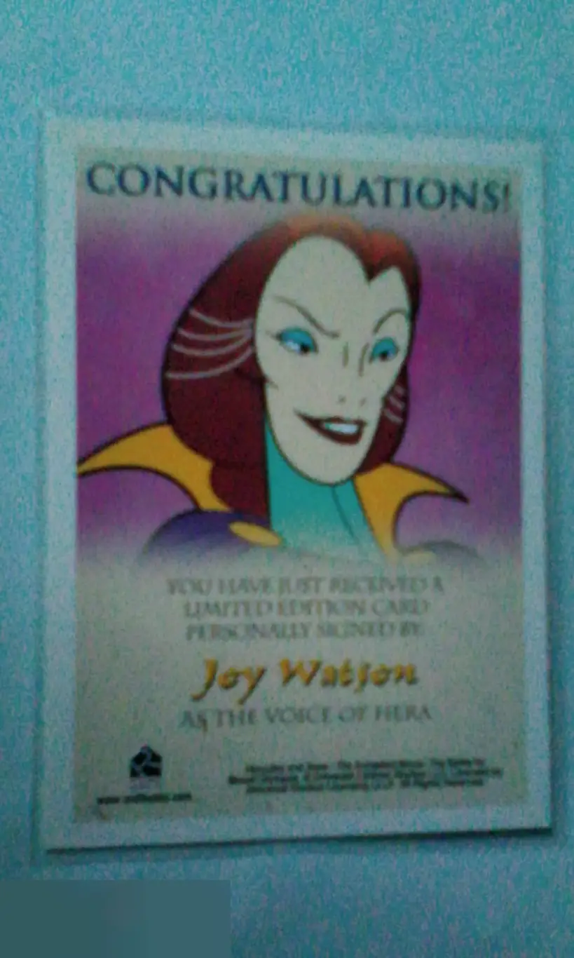 Джой Уотсон лимитированная карточка с автографом 1