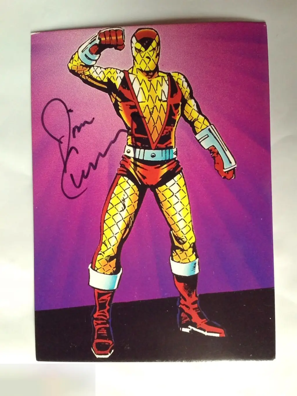 Джим Каммингс автограф на карточке