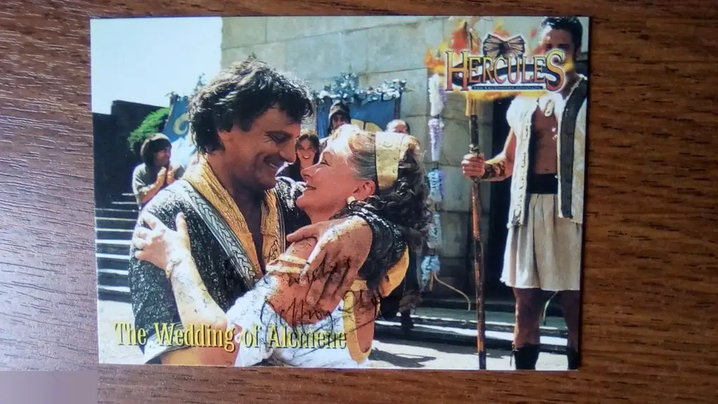 Джеффри Томас автограф на карточке Удивительные странствия Геракла