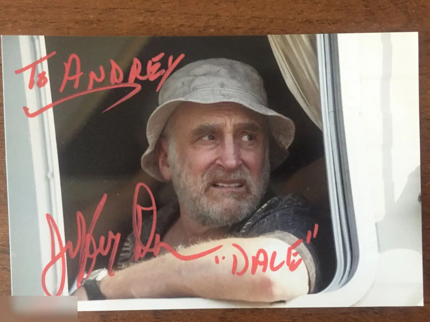 Джефри ДеМанн автограф на фото Ходячие мертвецы