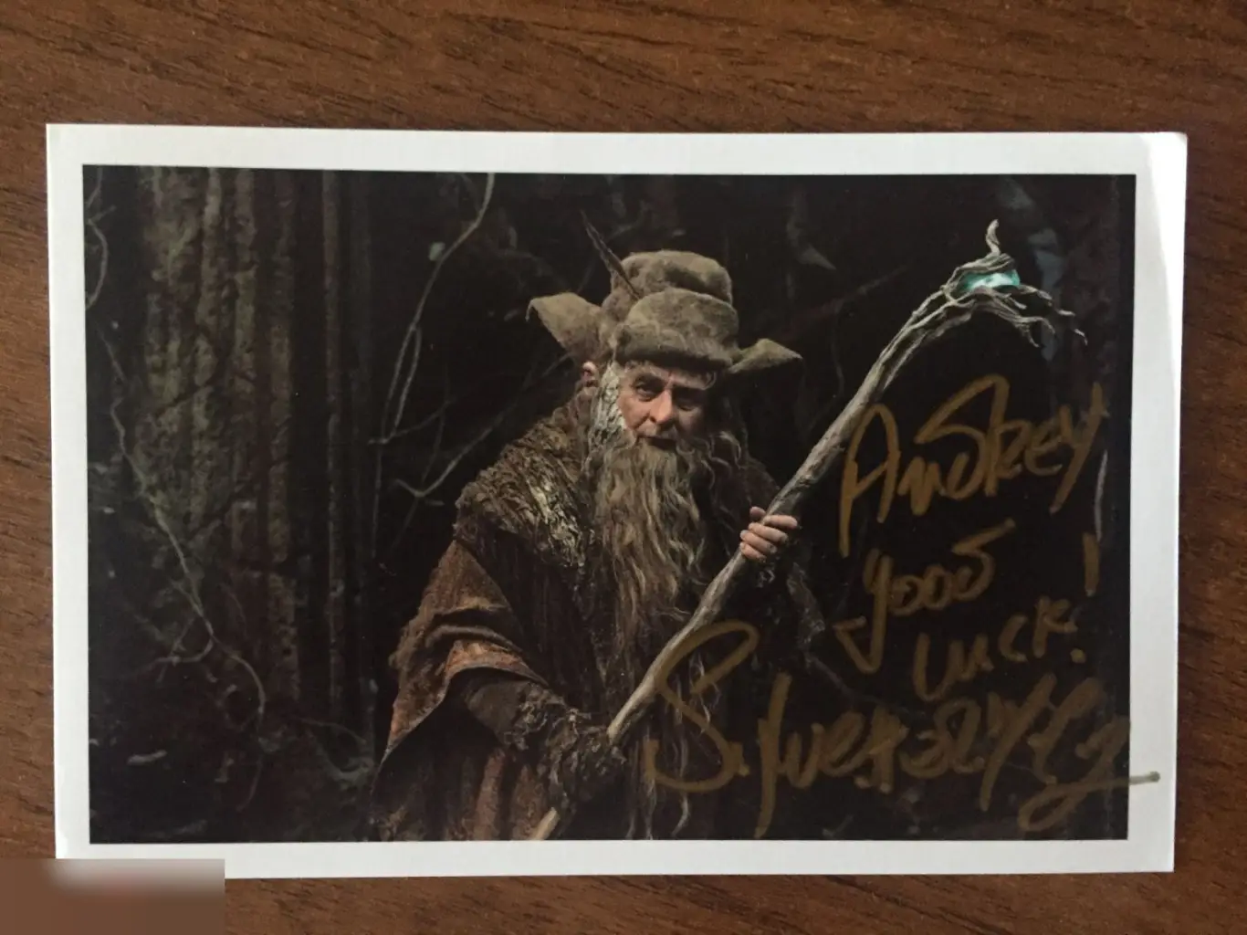 Сильвестр Маккой автограф Хоббит