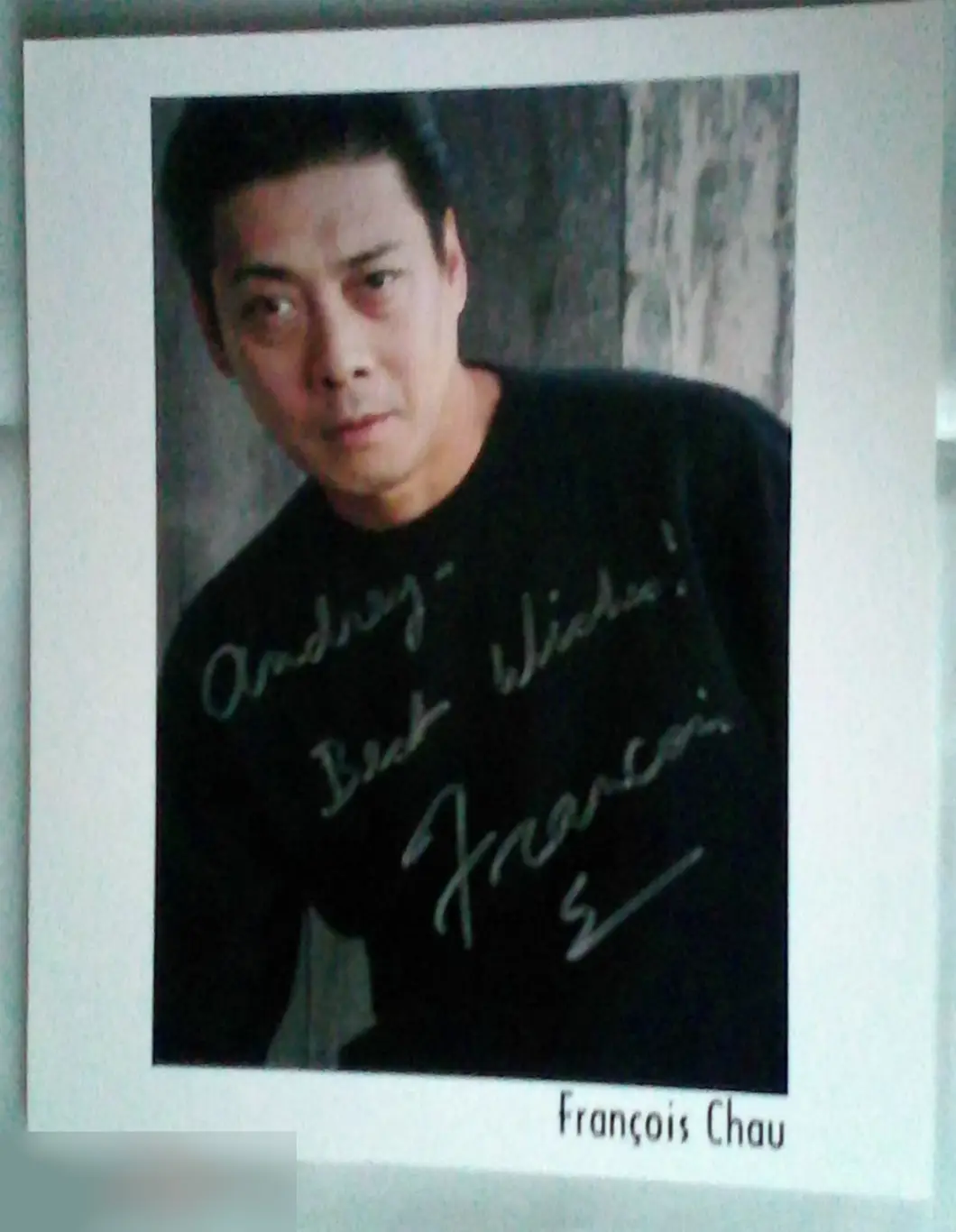 Франсуа Чау автограф на фото