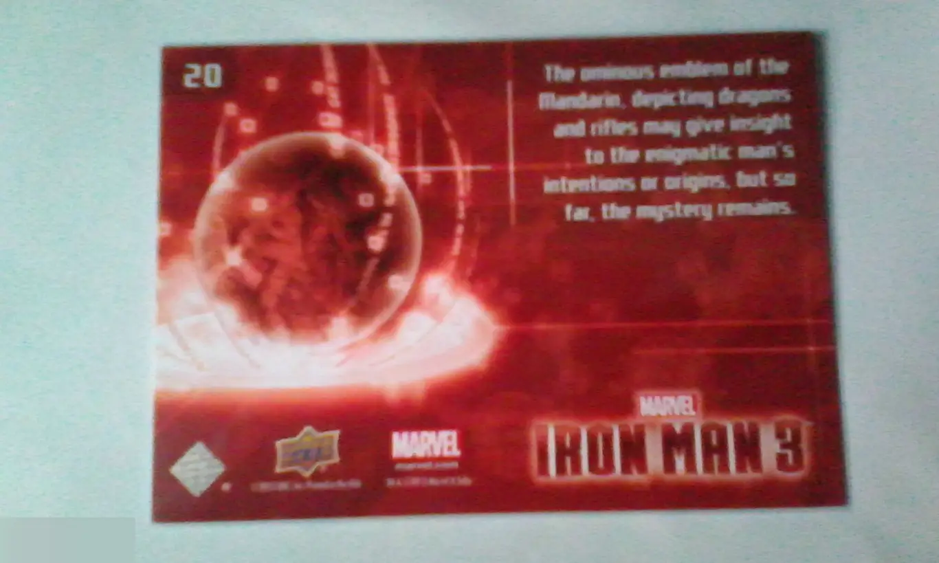 Бен Кингсли автограф на карточке Железный человек 3 1