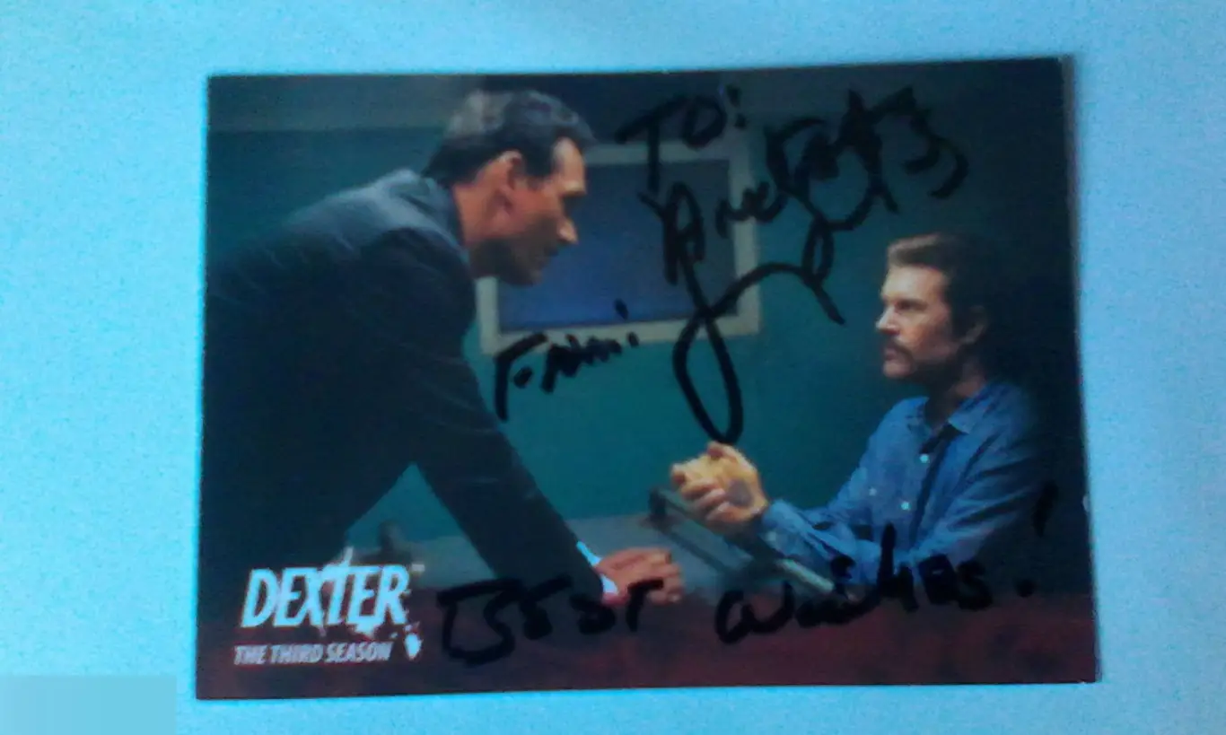 Джимми Смитс автограф на карточке Декстер