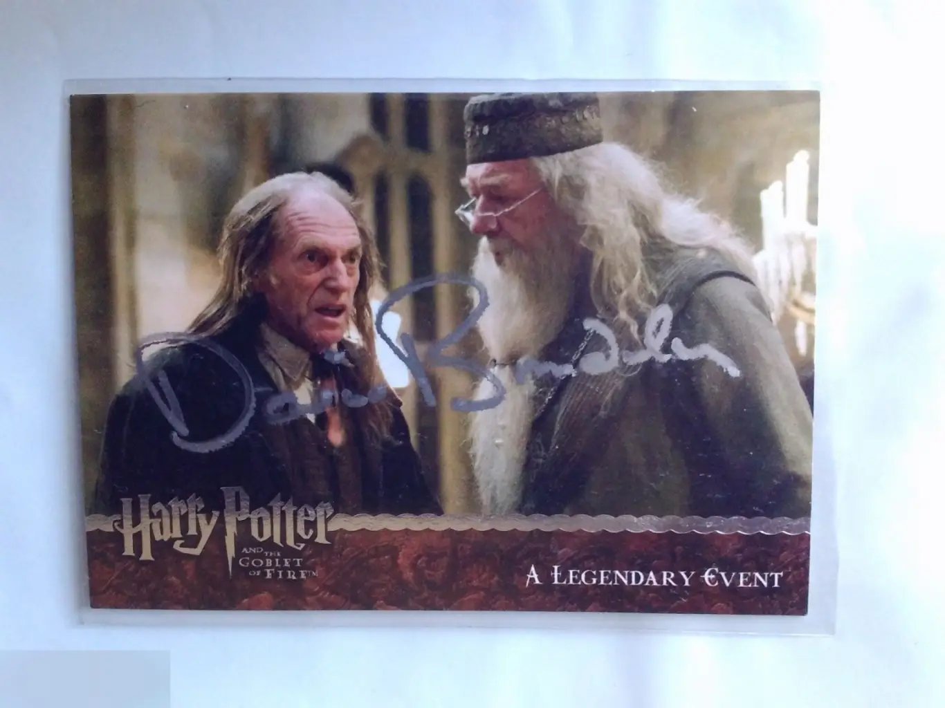 Дэвид Брэдли автограф на карточке Гарри Поттер