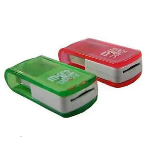 Картридер кардридер адаптер MicroSD USB красный