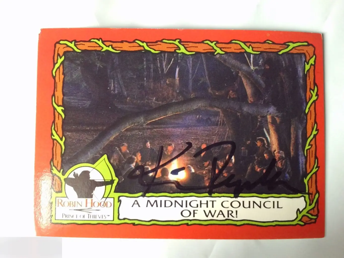 Кевин Рейнольдс автограф на карточке Робин Гуд: Принц воров